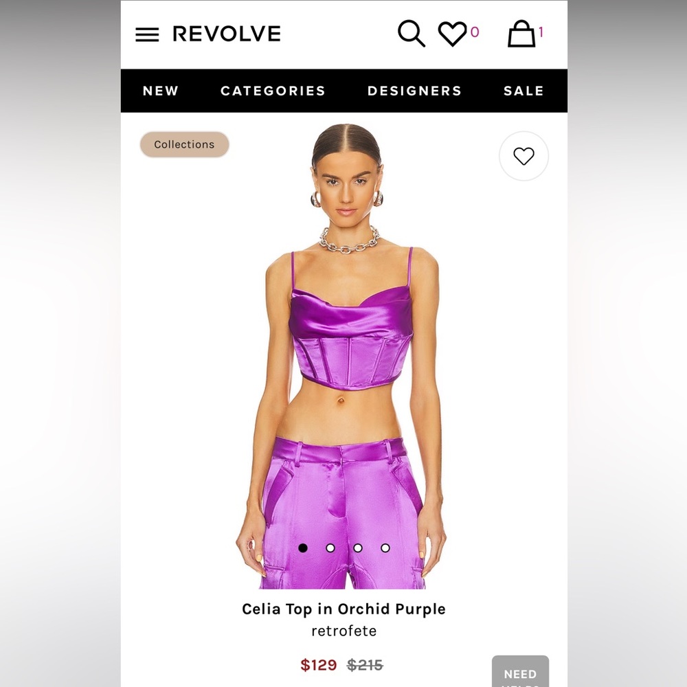 Retrofete Celia Top in Orchid Purple